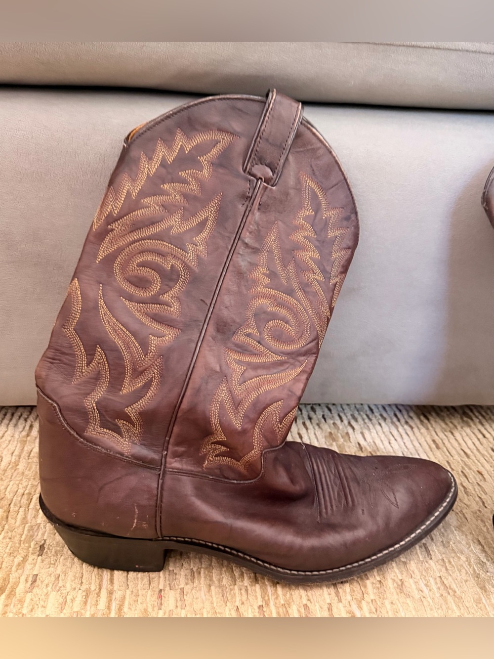 JUSTIN MEN'S LEATHER WESTERN BOOTS